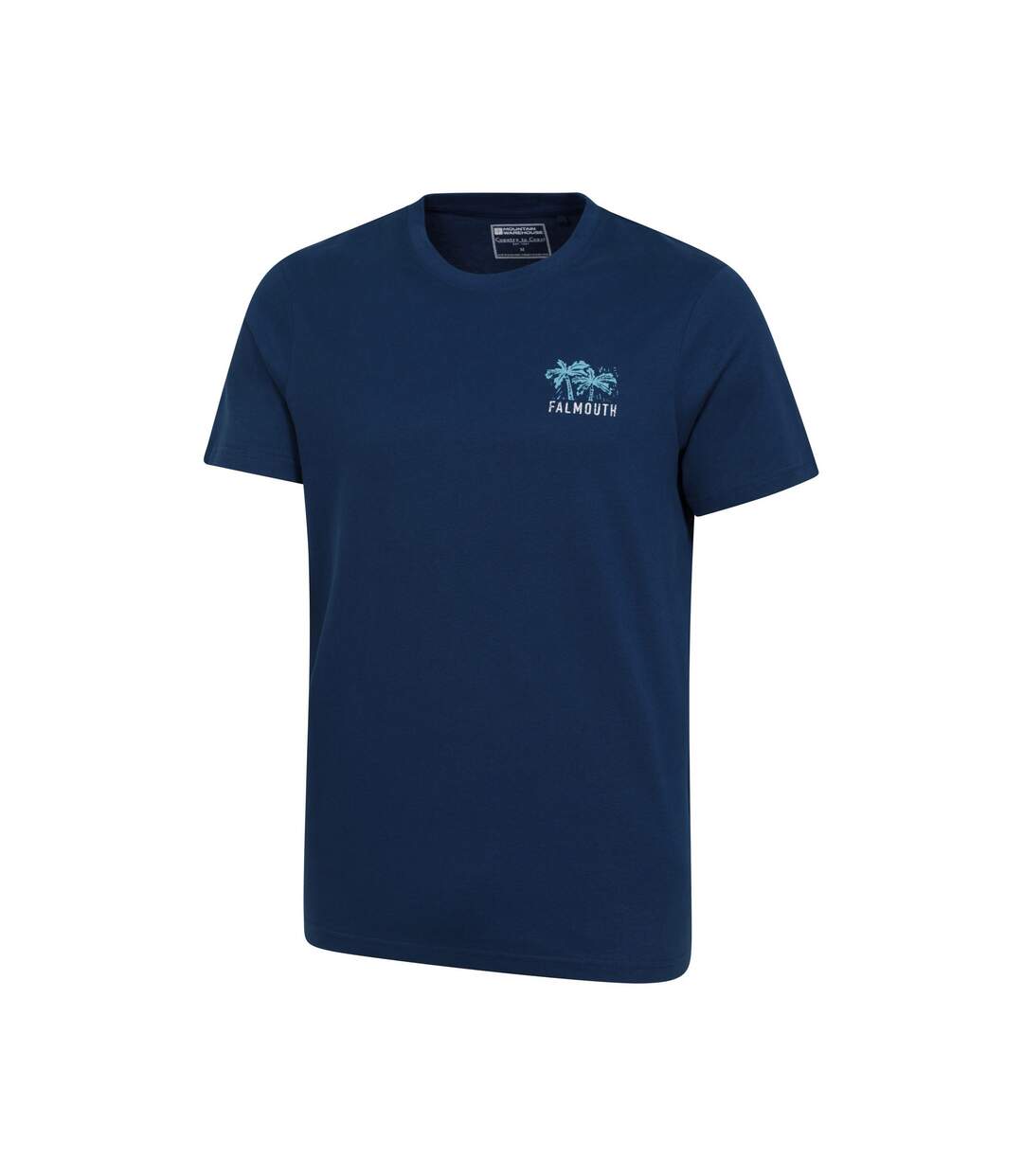 Mens Falmouth Printed Organic T-shirt Navy Mountain Warehouse-3