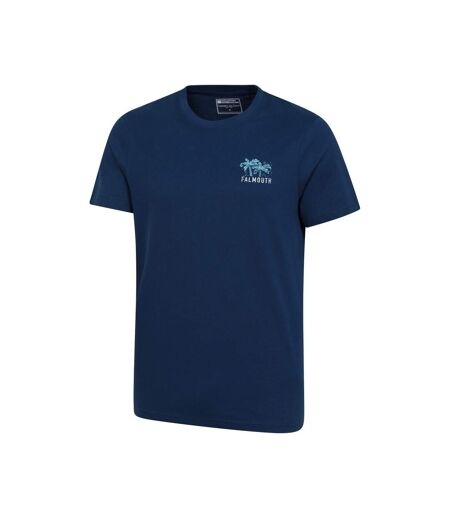 Mens Falmouth Printed Organic T-shirt Navy Mountain Warehouse