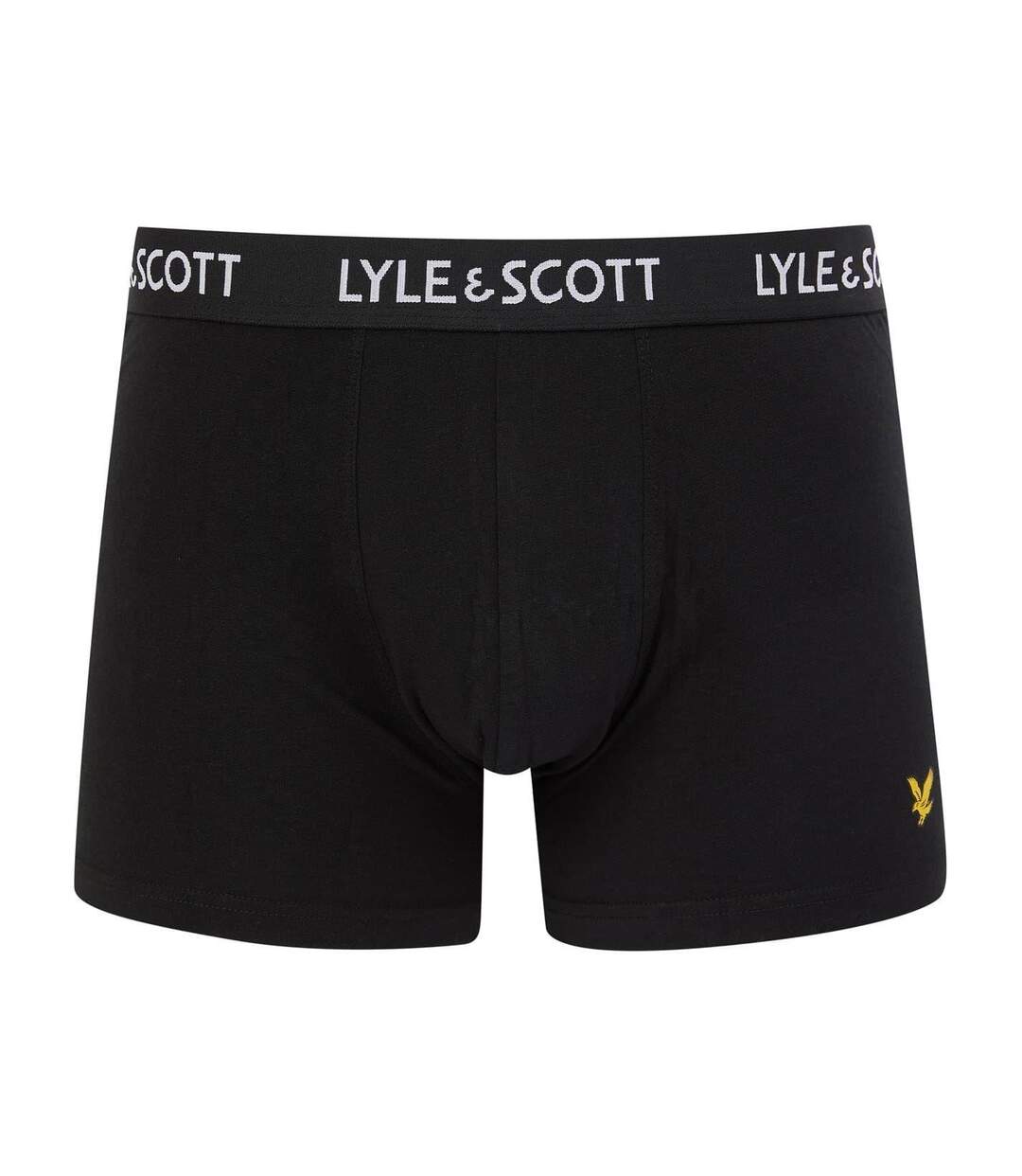Pack Of 5  Mens Miller Regular Boxer Briefs  Black Lyle & Scott-2