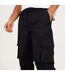 Mens Relaxed Fit Cargo Trousers Black Brave Soul-3