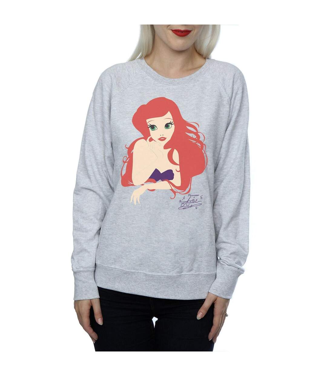 Disney Princess - Sweat ARIEL SILHOUETTE - Femme (Gris chiné) - UTBI10063-3