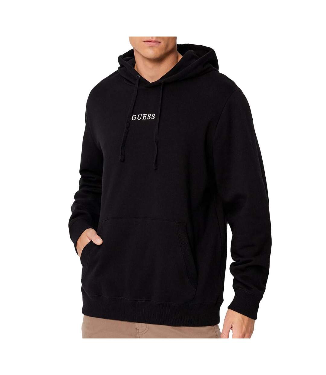 Sweat à Capuche Noir Homme Guess Roy - S