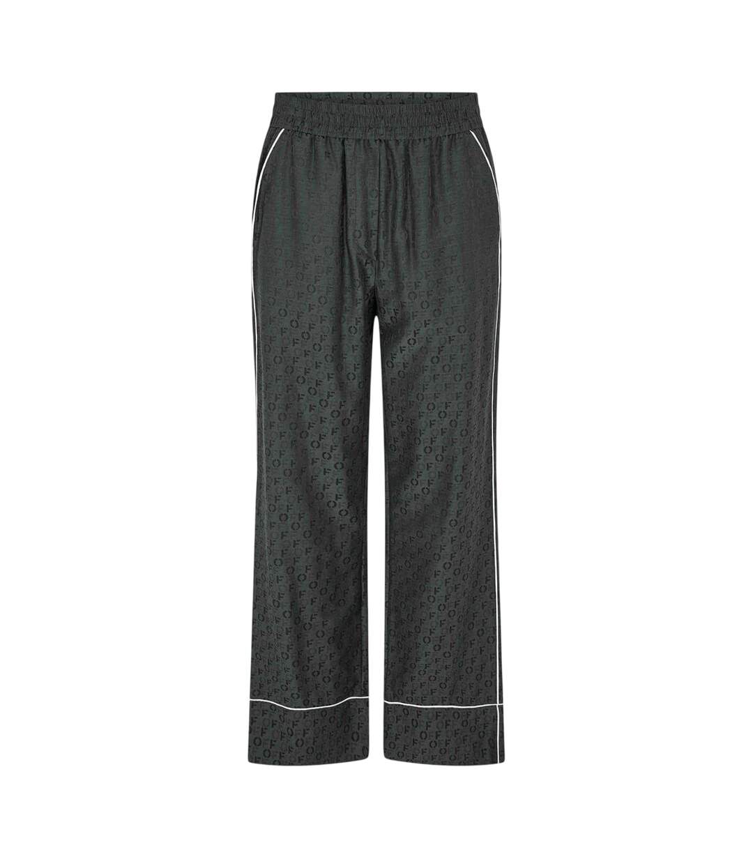 Bas De Pyjama Motif/style Logo Partout Femme Noir Fendi-1