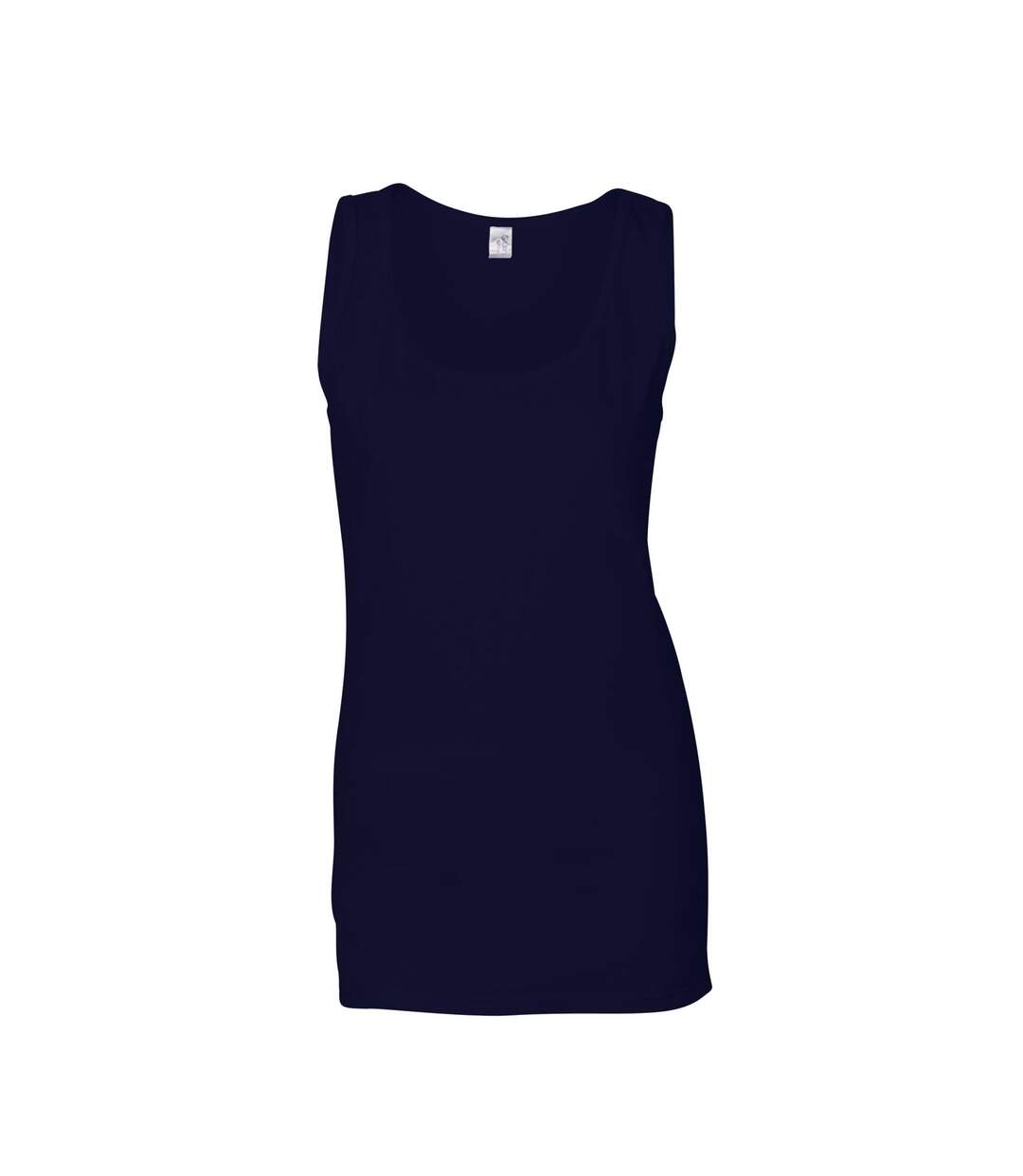 Womens/ladies softstyle tank top navy Gildan