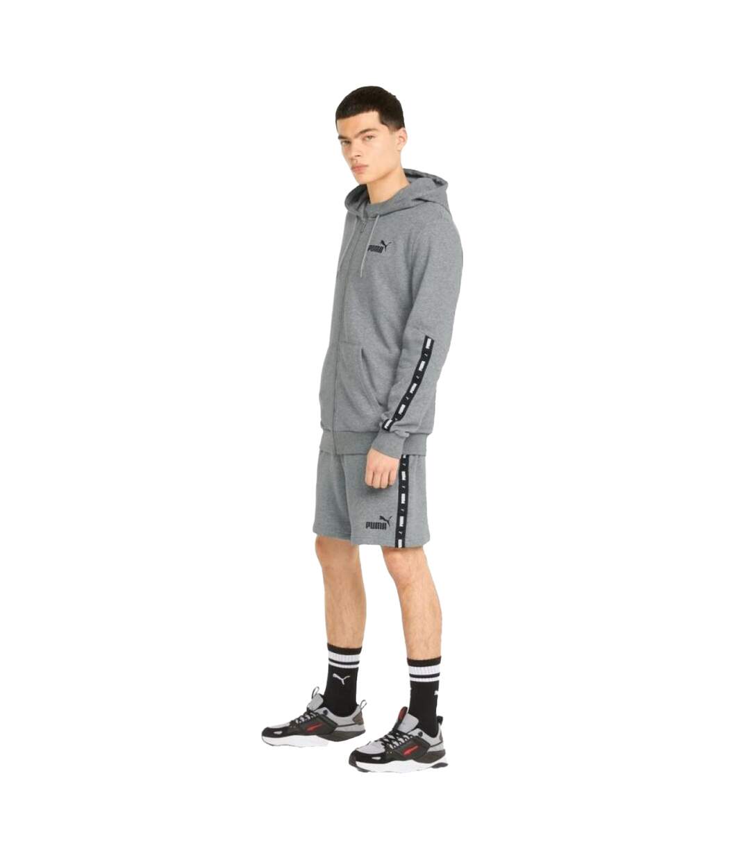 Sweat À Capuche Essential Homme Gris Puma-4