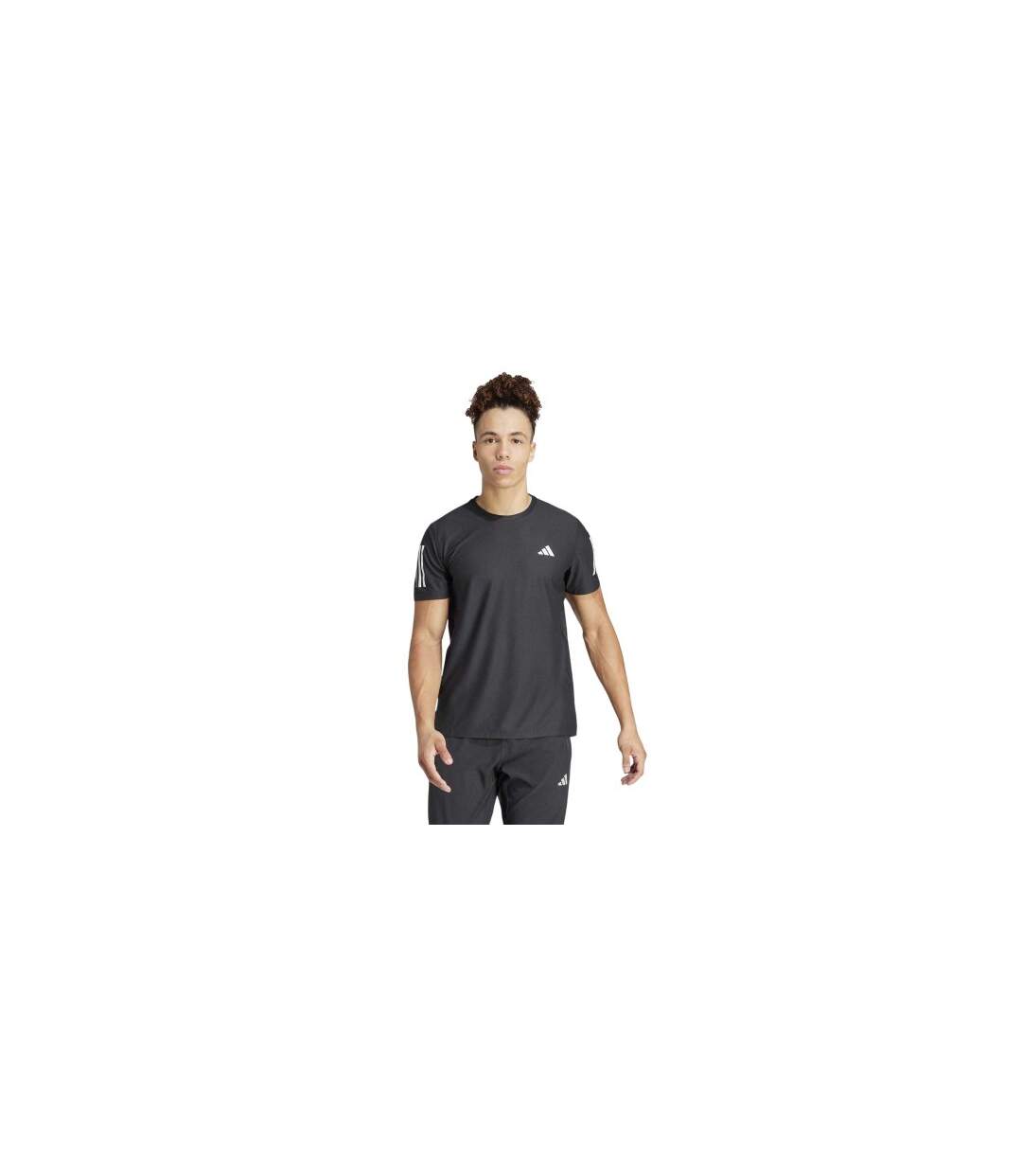 T-shirt The Run Homme Noir Adidas-1