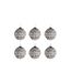 Lot de 6 Boules de Noël Carapa 8cm Gris-1