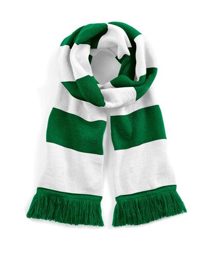 Adults unisex varsity scarf one size kelly green/white Beechfield