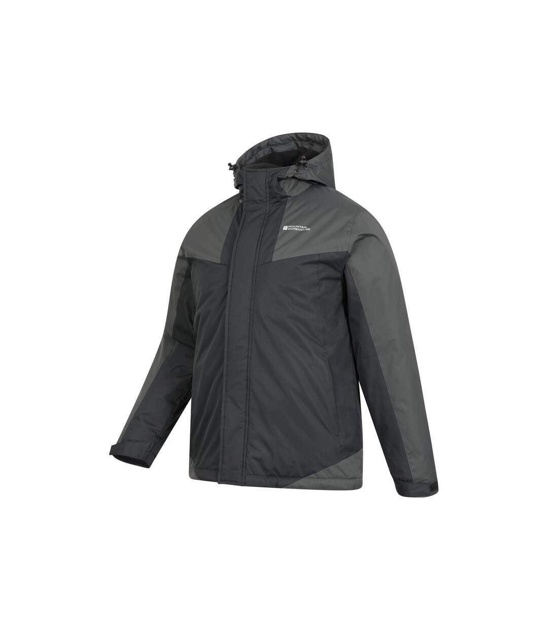 Mens Dusk Iii Ski Jacket Black Grey Mountain Warehouse-3