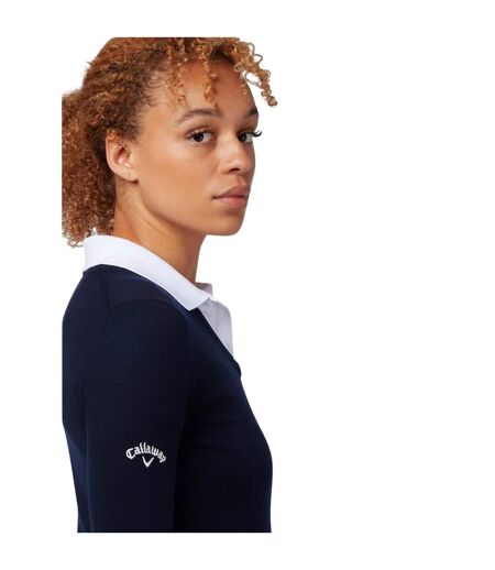 Pull Manches Longues Golf Femme Bleu Marine Foncé Callaway