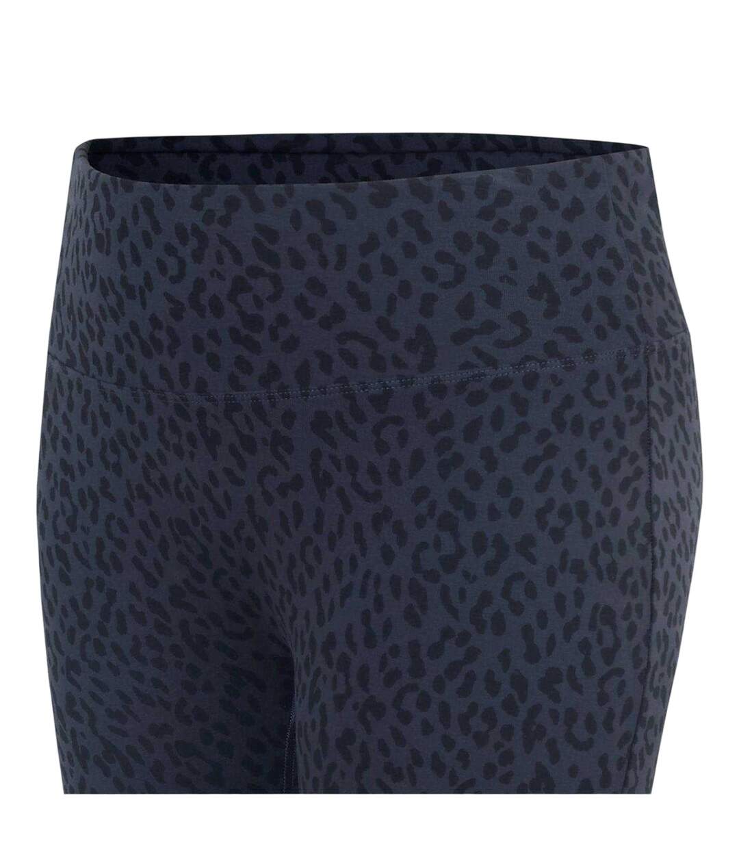 Womens/ladies Leopard Print Leggings Animalier Black Miso-3