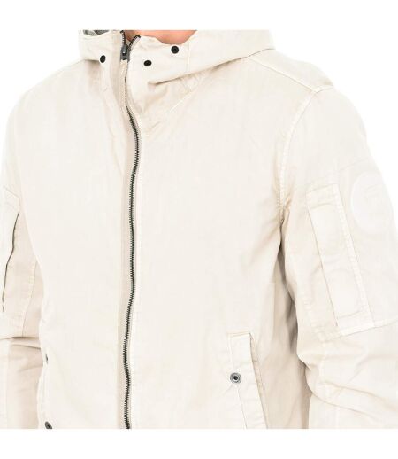 Overshirt jacket with hood collar D01657 man