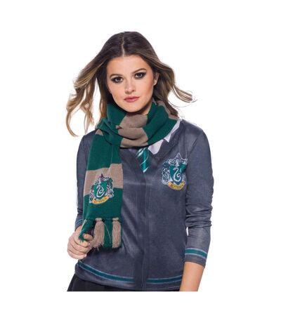 Harry Potter Deluxe Slytherin Scarf (Green/Gray) (One Size) - UTBN4755
