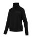 Womens/ladies Fusion Logo Turtle Neck Sweatshirt Black Puma-2