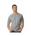 Mens polycotton midweight t-shirt sports gray Gildan