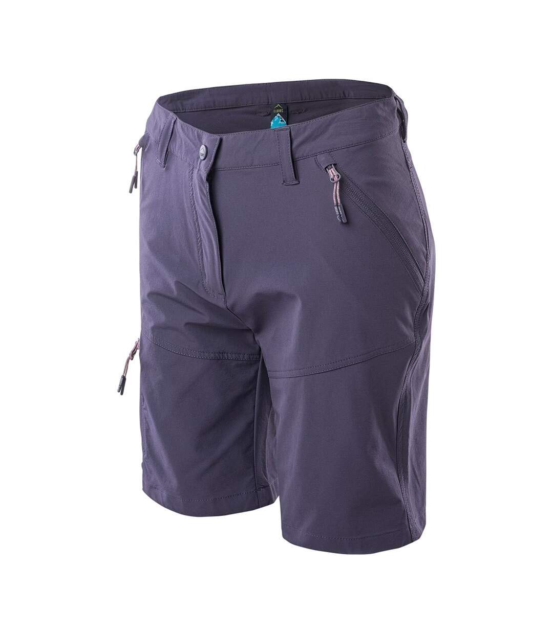 Womens/ladies cecilia shorts graystone/elderberry purple Elbrus-3