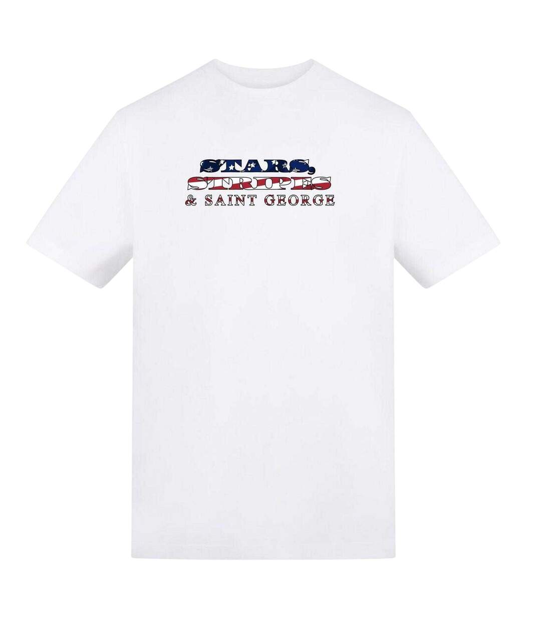 Mens Stars Stripes And Saint George England T-shirt White AWD-2