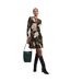 Robe Mi-longue Manches Longues Motif/style Floral Femme Noir Ted Baker-4