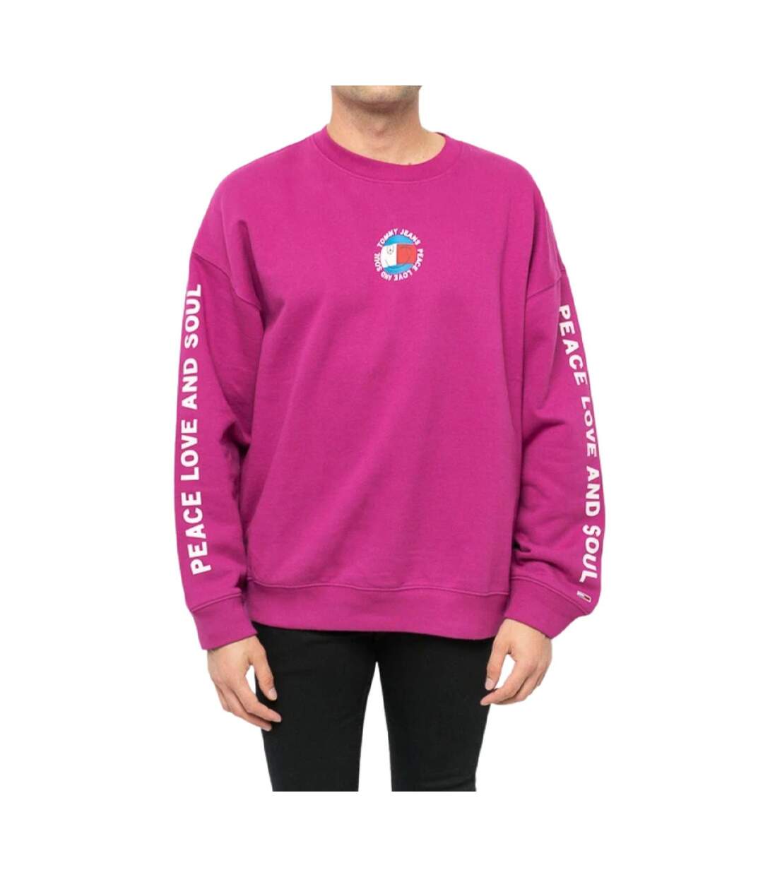 Sweat Motif/style Émoji Homme Violet Tommy Jeans-1
