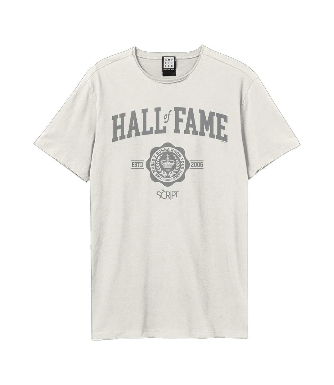 T-shirt Hall Of Fame Adulte Vieux Blanc Amplified-1