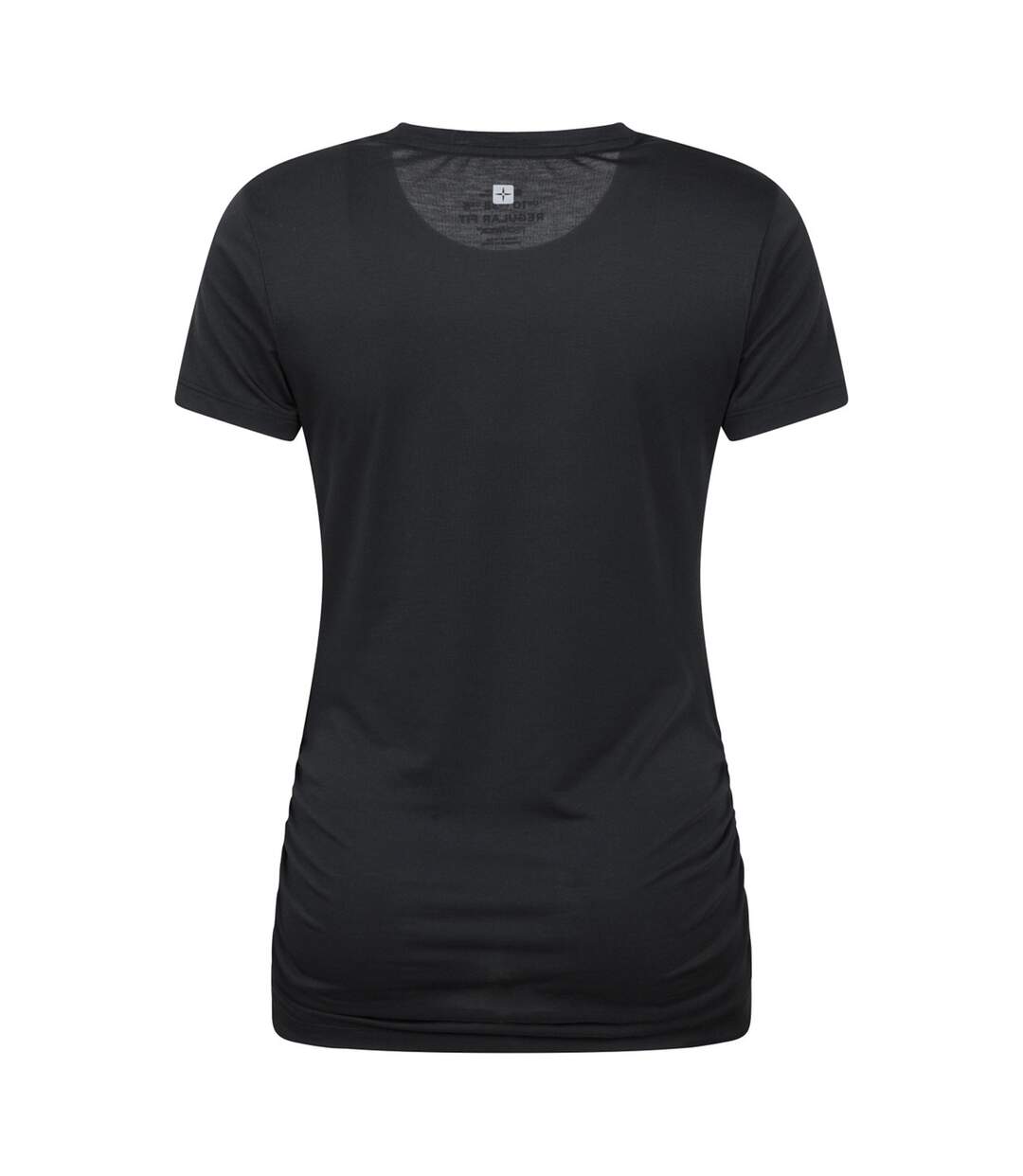 Womens/ladies Active Ruched Longline T-shirt Black Mountain Warehouse-2