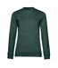 Sweat Manches Cousues Femme Vert Foncé Chiné B&C-1