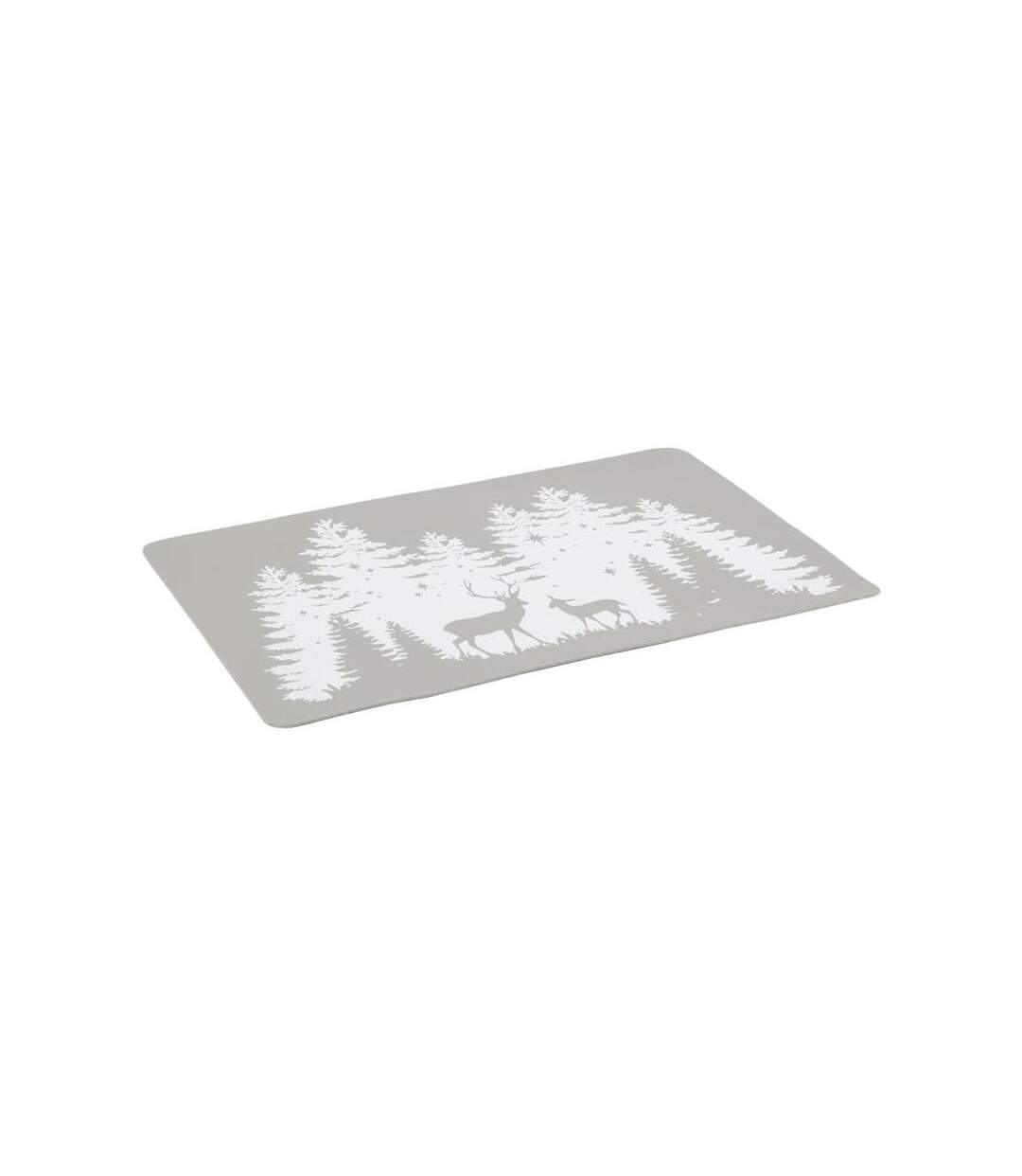 Sets de table rectangulaires en vinyle gris Cerf (lot de 6)-3