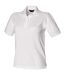 Henbury Womens/Ladies 65/35 Polo Shirt (White)