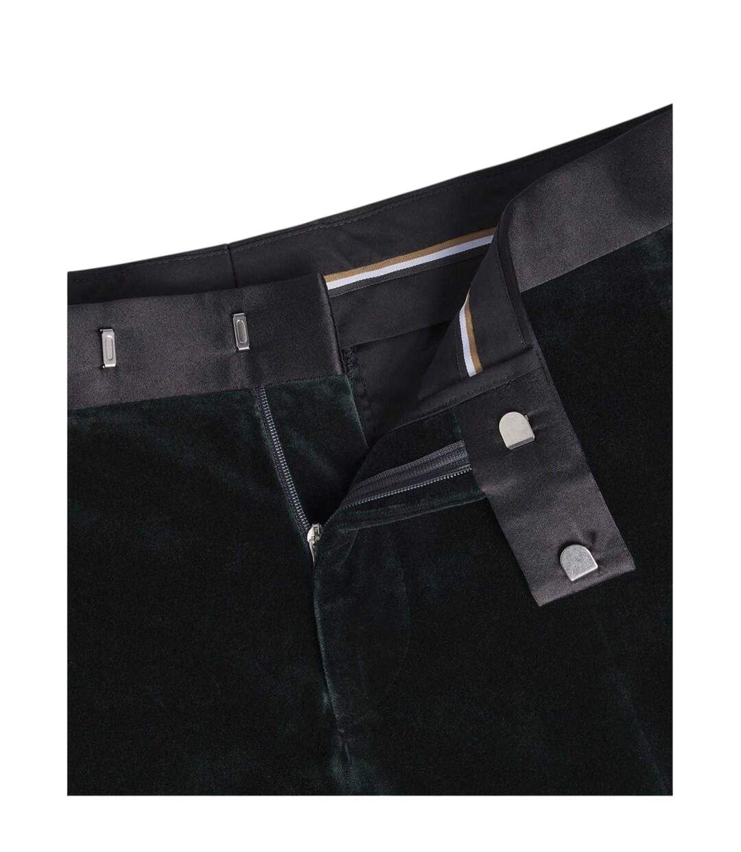 Mens Tuxedo Trousers Green Boss-3