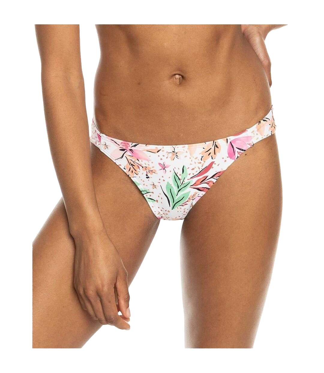Bas De Maillot De Bain Plage Motif/style Rayé Femme Blanc Rose Roxy-2