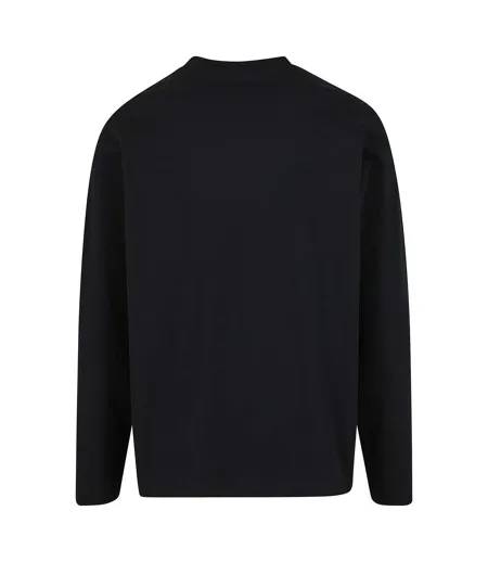 Mens Sorona Loose Long-sleeved T-shirt Black Build Your Brand