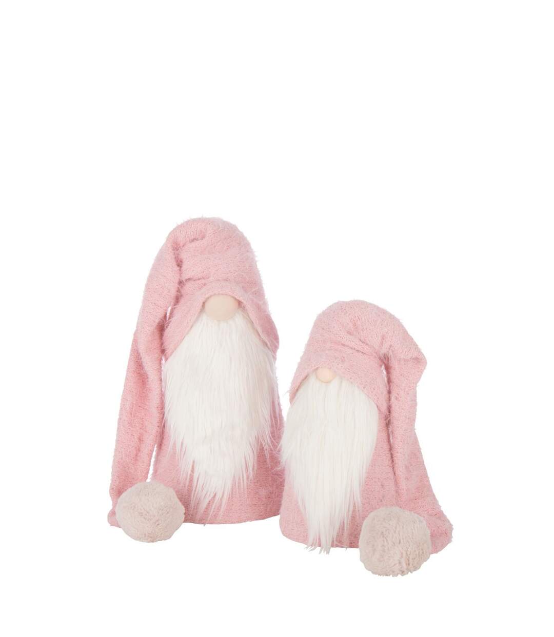 Père-Noël Gnome Déco Hiver 44cm Rose Clair-2
