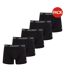 Pack Of 5  Mens Miller Regular Boxer Briefs  Black Lyle & Scott-1