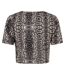 Womens/ladies Snake Print Crop T-shirt Black White Brave Soul-3
