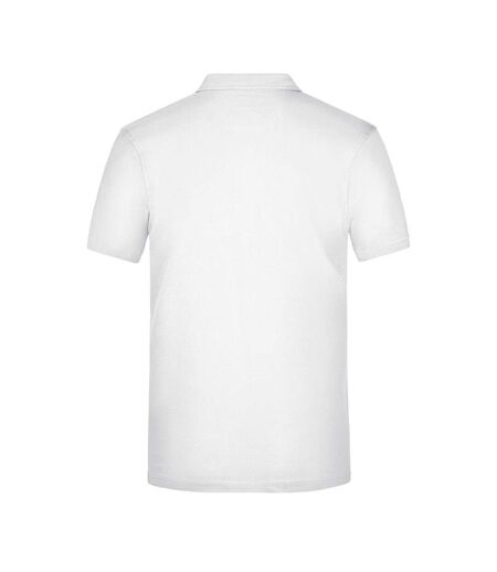 Polo Motif/style Uni Homme Bleu Marine Blanc James And Nicholson