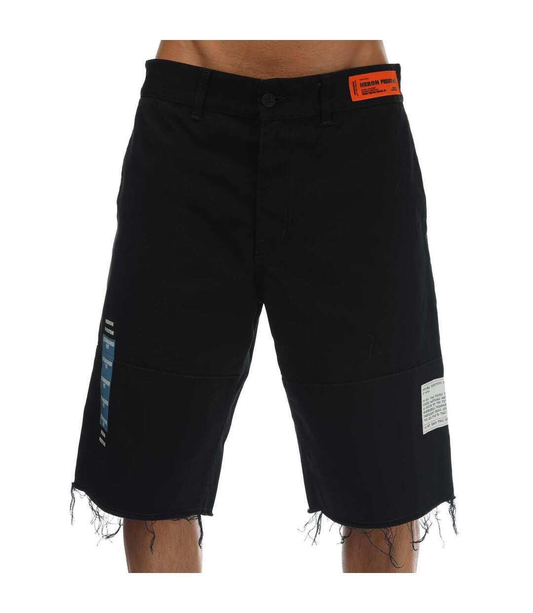 Mens raw edge chinos black Heron Preston-1