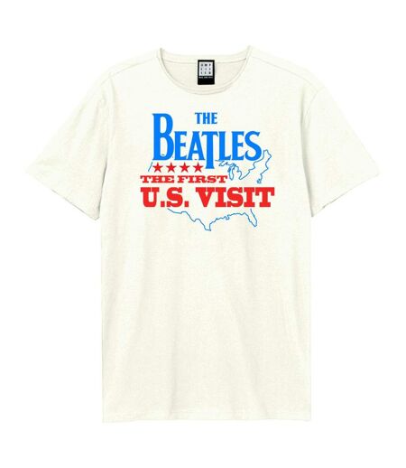 T-shirt First Us Visit Adulte Vieux Blanc Amplified
