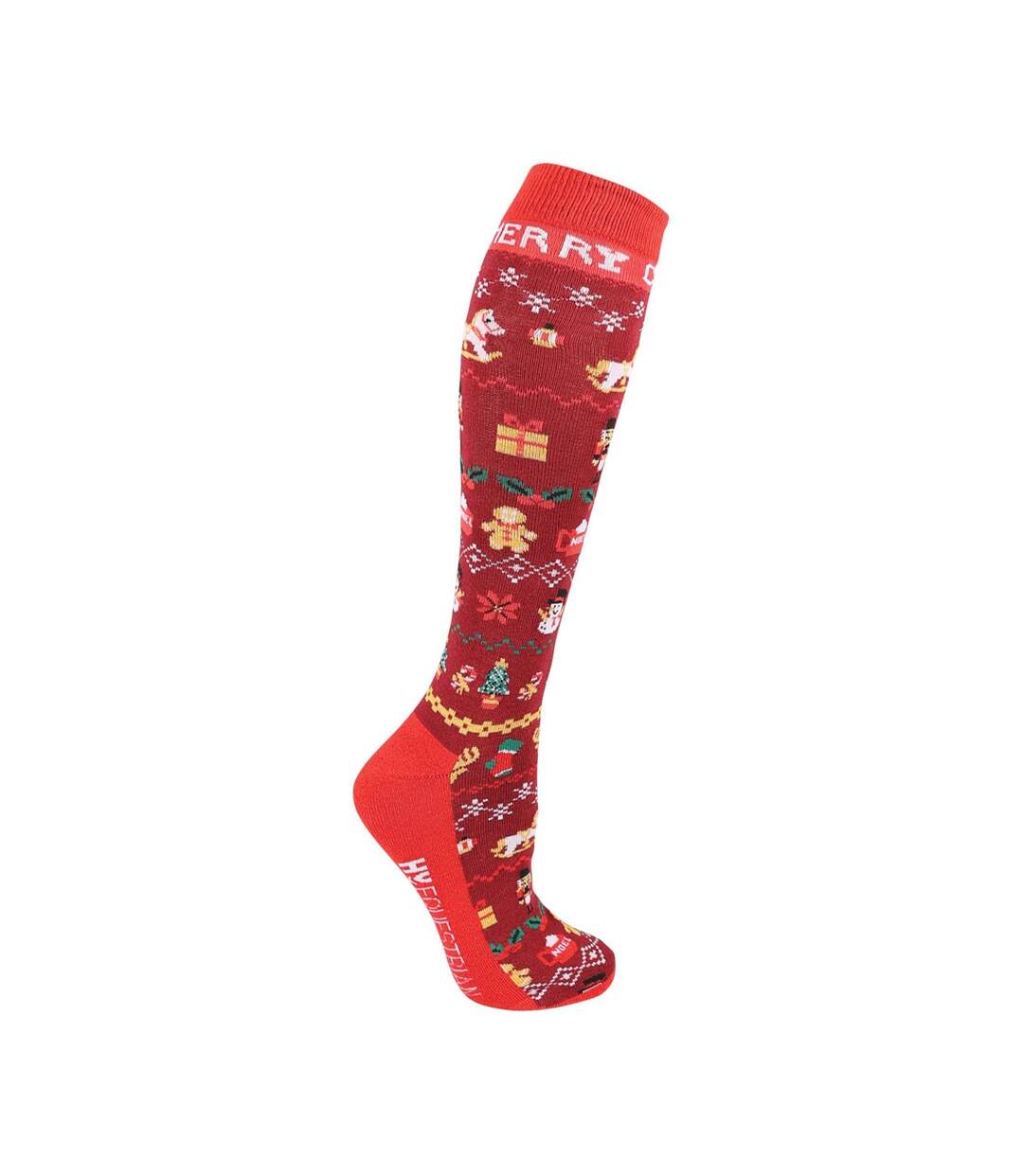 Chaussettes femme rouge / vert / doré HyFASHION-3