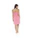 Womens/Ladies Towelling Shower Wrap (Pink) (S/M) - UTUT544