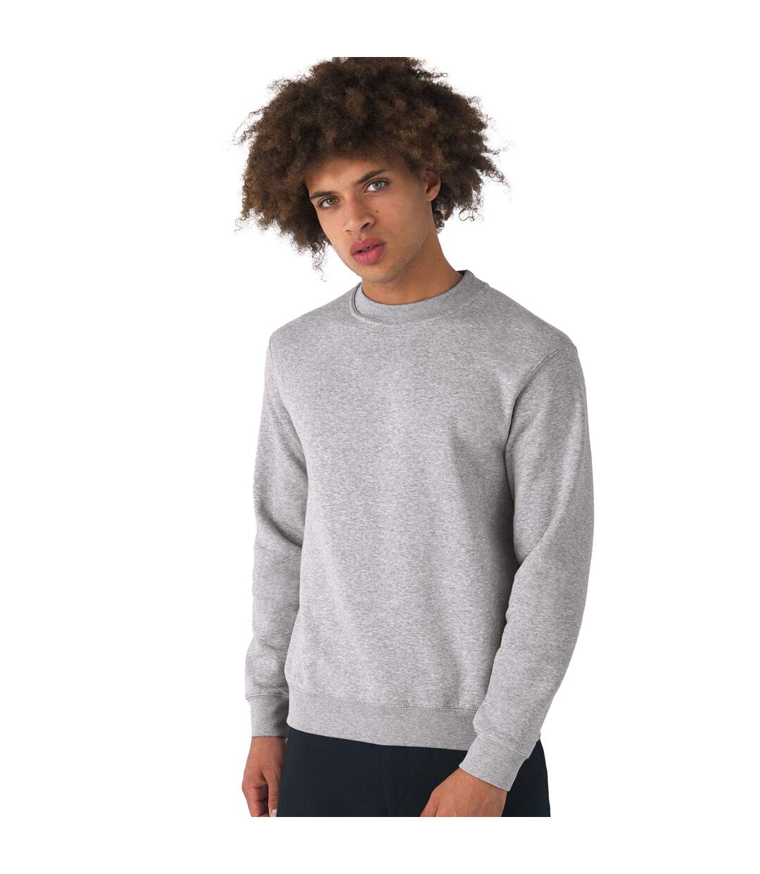 Sweatshirt à col rond homme gris B&C