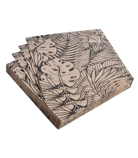 Lot de 20 Serviettes en Papier Fresh Green 33x33cm Noir