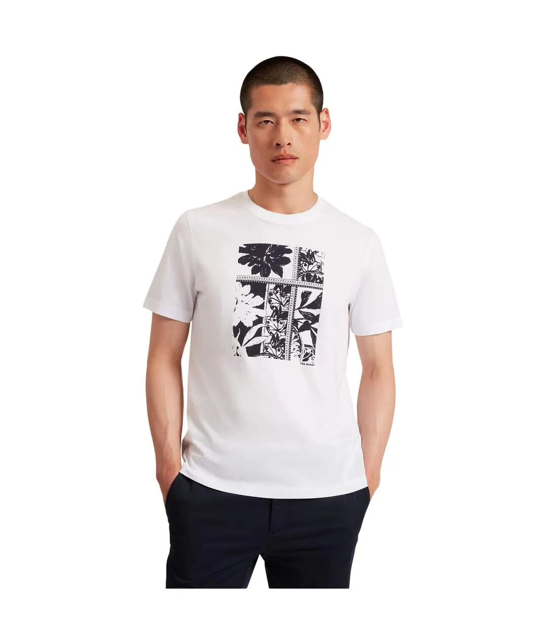 T-shirt Motif/style Art De La Boîte Homme Blanc Ted Baker-4