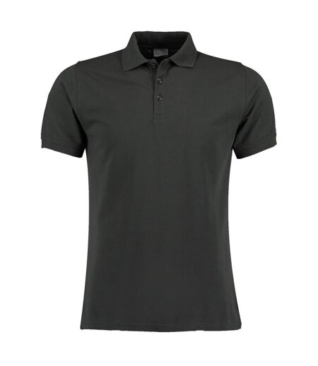 Kustom Kit Mens Slim Fit Short Sleeve Polo Shirt (Graphite)