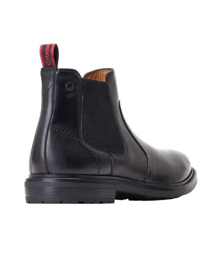 Mens Bloom Leather Chelsea Boots Black Base London