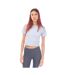Womens/ladies delanor slim crop t-shirt purple Hugo-1