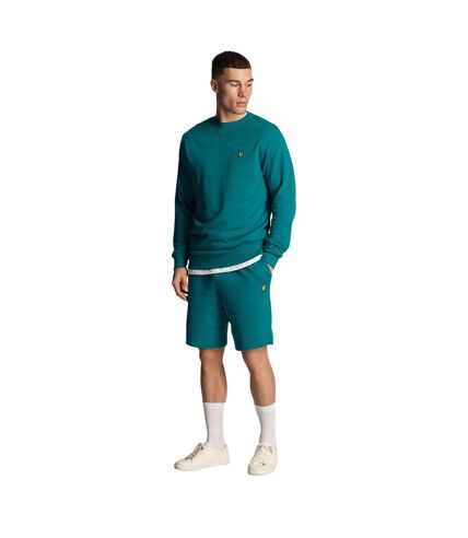 Mens crew neck long-sleeved sweatshirt court green Lyle & Scott