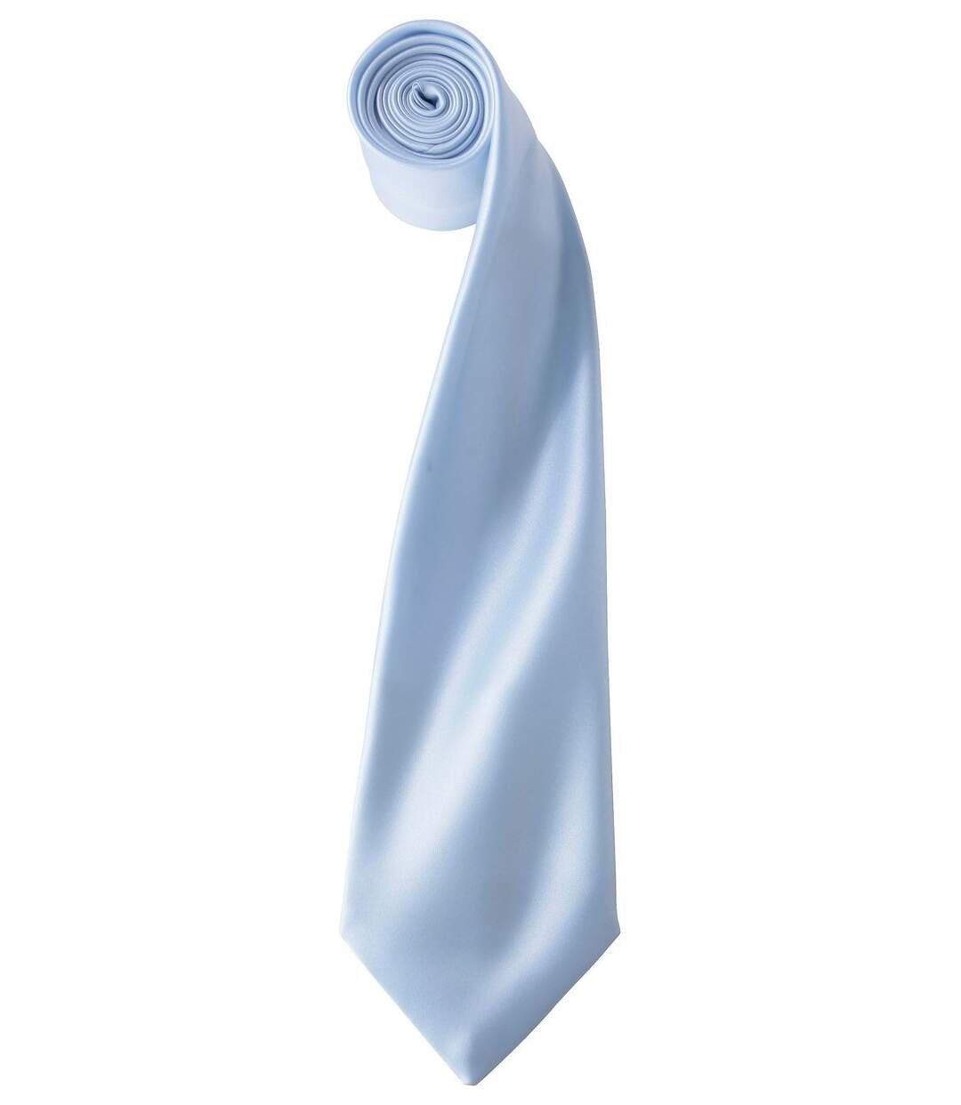 Cravate satin unie - PR750 - bleu clair-1