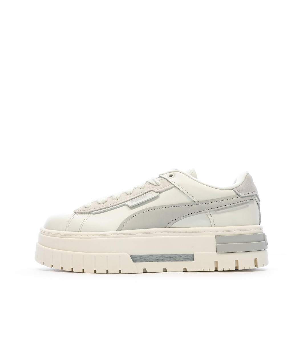 Baskets écru/gris femme puma crashed selflove-1