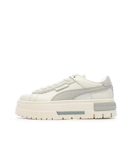 Baskets écru/gris femme puma crashed selflove