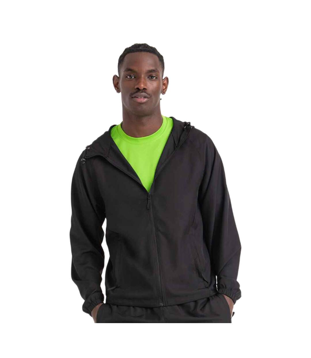 Mens Active Track Jacket Jet Black Awdis-2